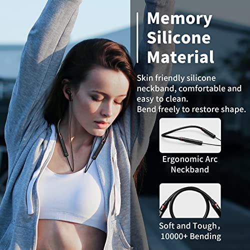 Image of Neckband Bluetooth Headphones Wireless Earbuds for Samsung S24 Ultra S23 FE S22 A53 A14, Sport Headphones HiFi Stereo Surround Sound Ear Buds for iPhone 16 15 14 Pro Max 13 Plus Pixel 9 8 7 Pro 6 6A