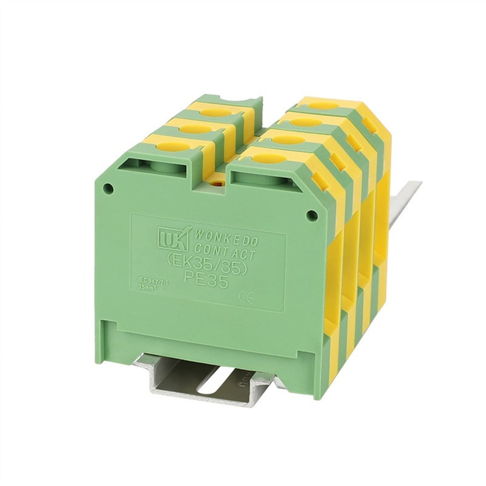 5Pcs EK35/35 Universal Screw Connection Ground Earth SAK 35 mm² Wire Electrical Connector DIN Rail Terminal Block EK 35/35