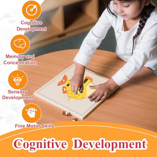 Image of Montessori Outlet Fish Puzzle for Children 3-6 Years Montessori Education at School and Home