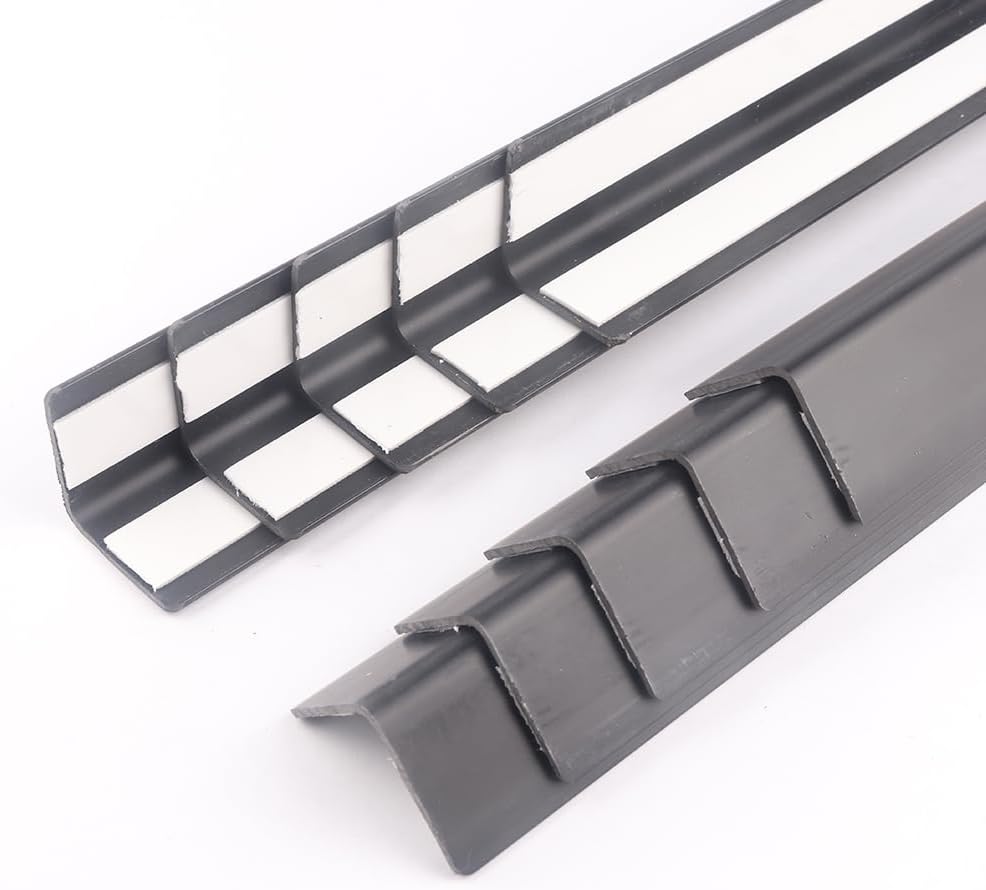 Black Self Adhesive Wall Corner Protector 10 Pcs PVC Corner Guards Edge Protector for Wall, Furniture Corner, Door Easy to Install for Baby