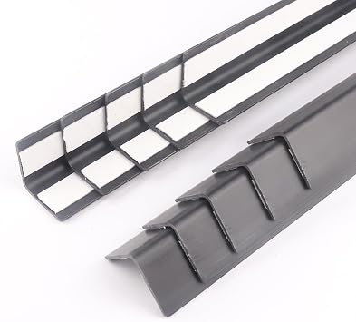 Black Self Adhesive Wall Corner Protector 10 Pcs PVC Corner Guards Edge Protector for Wall, Furniture Corner, Door Easy to Install for Baby