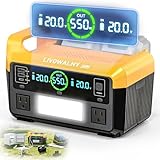 550W Power Station Compatible with Dewalt: LIVOWALNY Portable Generator DC 20V to AC 110-120V, Pure Sine Wave Power Inverter Battery Adapter Phone Charger 2 USB-A & 1 Type-C & 2 AC Outlet (Tool Only)