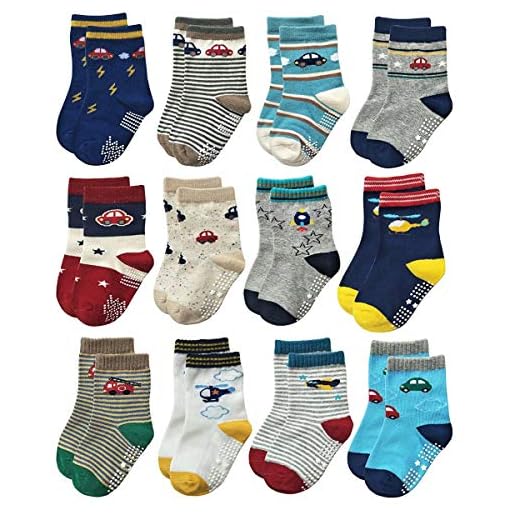 Kit 12 Pares Meia Infantil Antiderrapante 0-6/0 a 6 Meses tema/gênero Meninos neném nenéns bebe bebes