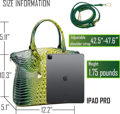 Image of Makcr Joacbv Women Purse Satchel Bag Long Crossbody Classy Tote Bag Top Handle Vegan Leather Ladies Handbags Embossed Pattern