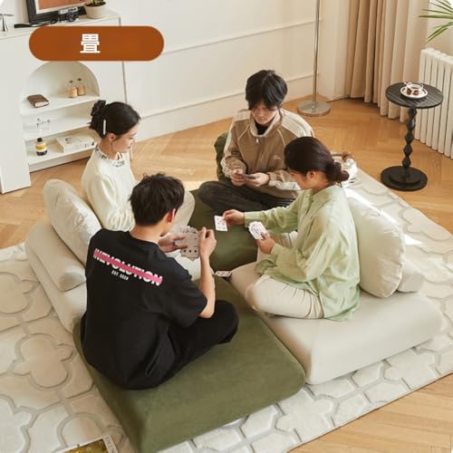 VQKこの3in1ソファベッドは、幅60/80/90cmで、シングルチェア、フロアチェア、ソファベッド、ミニソファの4つの機能を兼ね備えています。屋外での使用、リラックスタイム、持ち運び可能なベッドとして最適です。背もたれは調節可能で、組み立て済みなので、一人暮らしの方、リビングルーム、オフィスなど、様々な場所で活躍します。 (ダークグレー,60x60x40cm) [2]