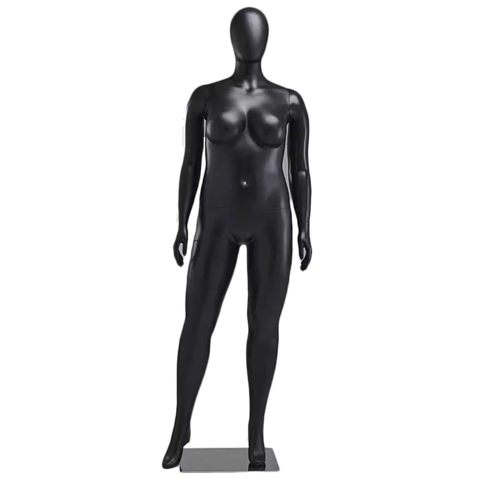 KJZQXYX Plus Size Female Mannequin 73in - Detachable Curvy Dress Form, Realistic Dummy Model for Clothing Display, Sewing Store & Boutique,for Fashion Retail (Black)