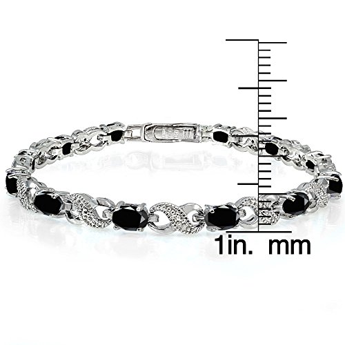 Ice Gems Sterling Silver Genuine or Created Gemstone Infinity Tennis Bracelet3