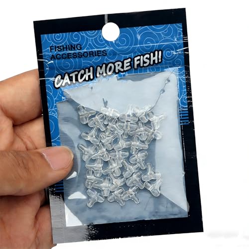 120 piezas de cuentas transparentes para pesca con giratorios miniatura 1