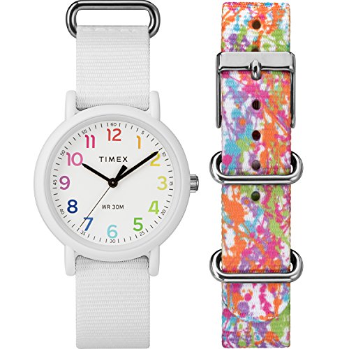Timex Unisex TWG018200 Weekender Color Rush White/Splash Box Set
