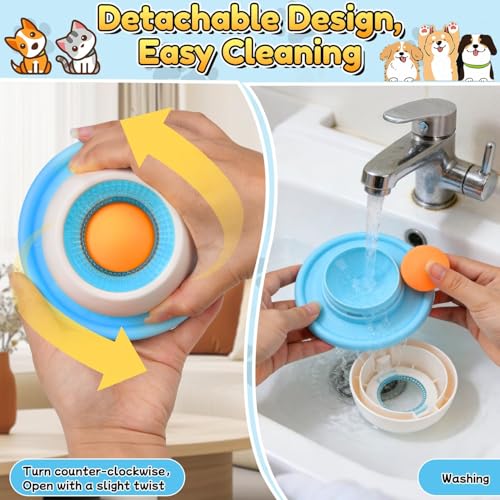 Vibbang Hundelickspielzeug, Cat Dog Lick Bowl, Schleckball für Hunde mit Antirutschmatte Smoothie Dog Schleckball, Hundespielzeug Intelligenz, Futterspielzeug Hund Katzen Slow Feeder Hund