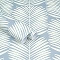 Kitico Peel and Stick Wallpaper Blue Wall Paper Boho Self Adhesive Removable Wallpaper for Bedroom Bathroom Leaf Contact Paper for Cabinets and Drawers Coastal Wallpaper 16.1''x78.7''