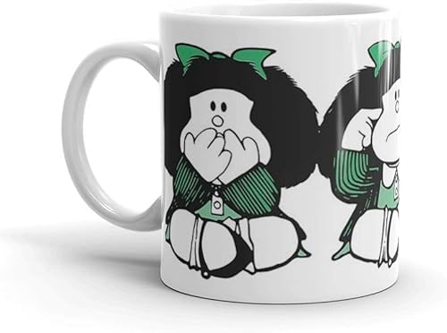 Three Monkey - Cerámica blanca de 11 onzas