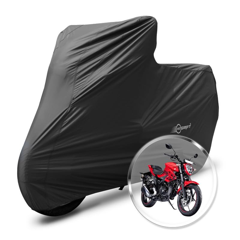Image of Neodrift 'NeoMax' Bike Cover for Suzuki Gixxer 250 SF (All-Weather Motorcycle Protection, Water & UV Resistant, Dustproof, Windproof) (Color-Black)