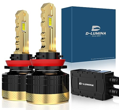 D-Lumina H8/H11 Bombilla LED para Faros Delanteros Canbus sin Errores 130 W 26000 LM 6500 K superbrillante, Luces de lámpara de Coche, Kit de conversión de Faros LED con Ventilador de refrigeración