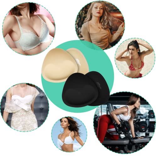 Topbine Bra Inserts Self-Adhesive Bra Pads Inserts Removable Silicone Breast Lift Sticky Cups (Colorful) #TOP6