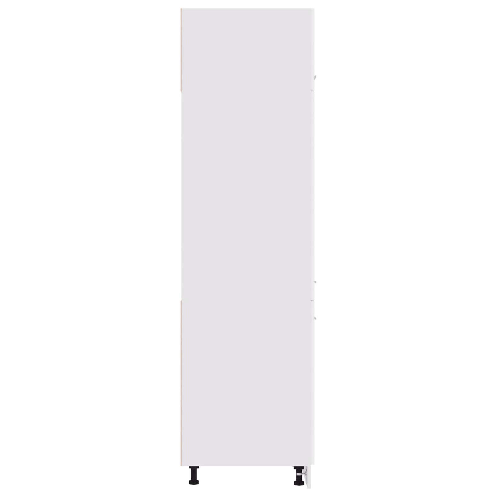 Mobile per Frigo “Lyon” Bianco 60x57x207 cm Legno Multistrato