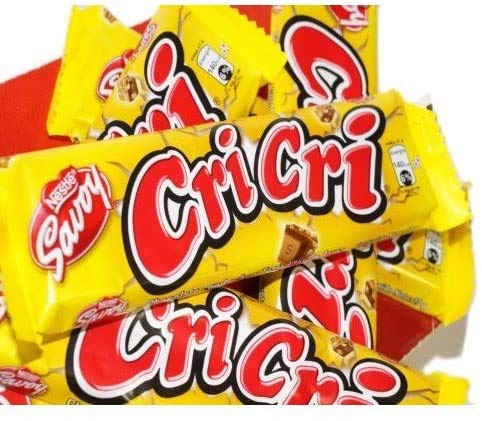 Chocolate Cri Cri Savoy - Milk Chocolate And Toast Rice, Made In Venezuela (Box Of 12 Bars, 27Gr Each) Yellow 1 Pack #TOP4