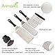 Exklusives Grillwender Set aus hochwertigem Edelstahl - BBQ Grillset in erstklassiger Qualität für Hamburger & Braten - Bratenwender und Bratenheber für Indoor und Outdoor
