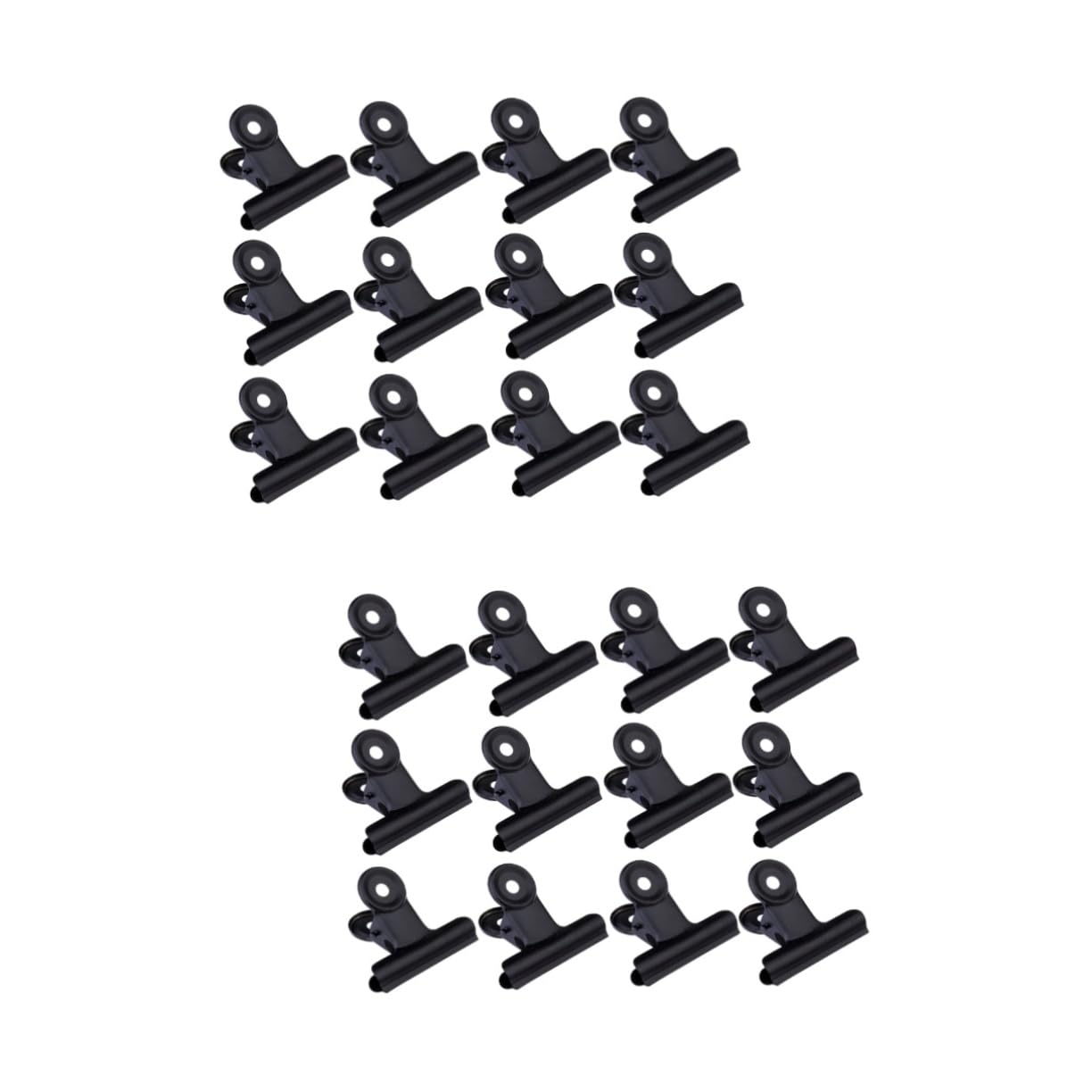 Lot de 2 Pinces à Reliure en Métal Noir de 38 Mm Solides à Ressort pour Le Bureau Le Rangement de Notes La Papeterie 30 Pièces