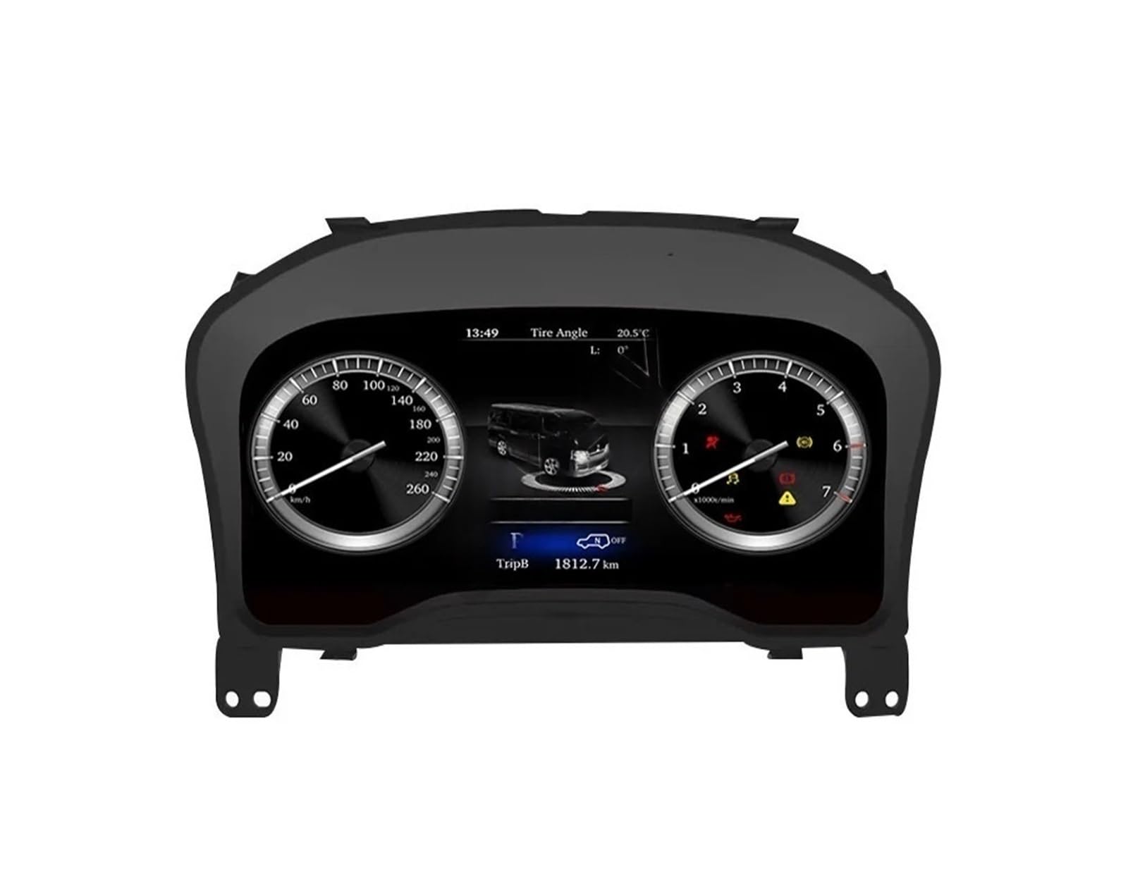 Panel de instrumentos digitales for coche, velocímetros LCD, reproductor de tablero Compatible con Toyota Hiace 2019-2021