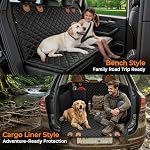 URPOWER Dog Car Seat Cover for Pets 100% Waterproof Seat Cover Hammock 600D Heavy Duty Scratch Proof Nonslip Durable Soft Back Seat Covers for Cars and SUVs - Image 5