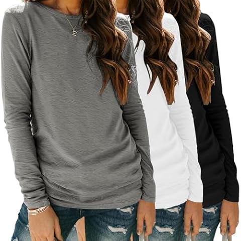 Zeagoo Women's Long Sleeve T-Shirt 3 Pack Cover