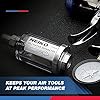 NEIKO 30252A Water and Oil Separator for Air Line | 1/4 NPT Inlet and Outlet | 90 PSI | Air Compressor and Air Tool Accessory | Protect Lifespan of Pneumatic Tools | Water Moisture Filter Dryer
