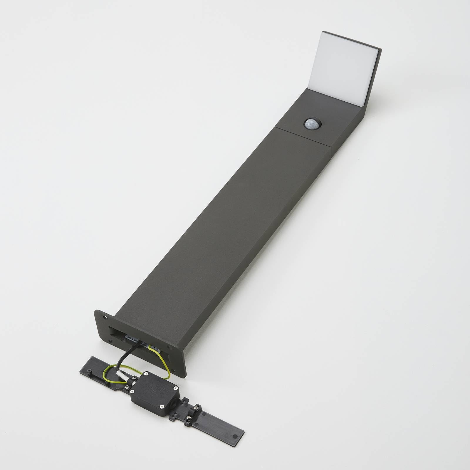 Lucande LED Wegeleuchte/Pollerleuchte 60 cm mit Bewegungsmelder, Außenleuchte spritzwassergeschützt IP54 8,5W