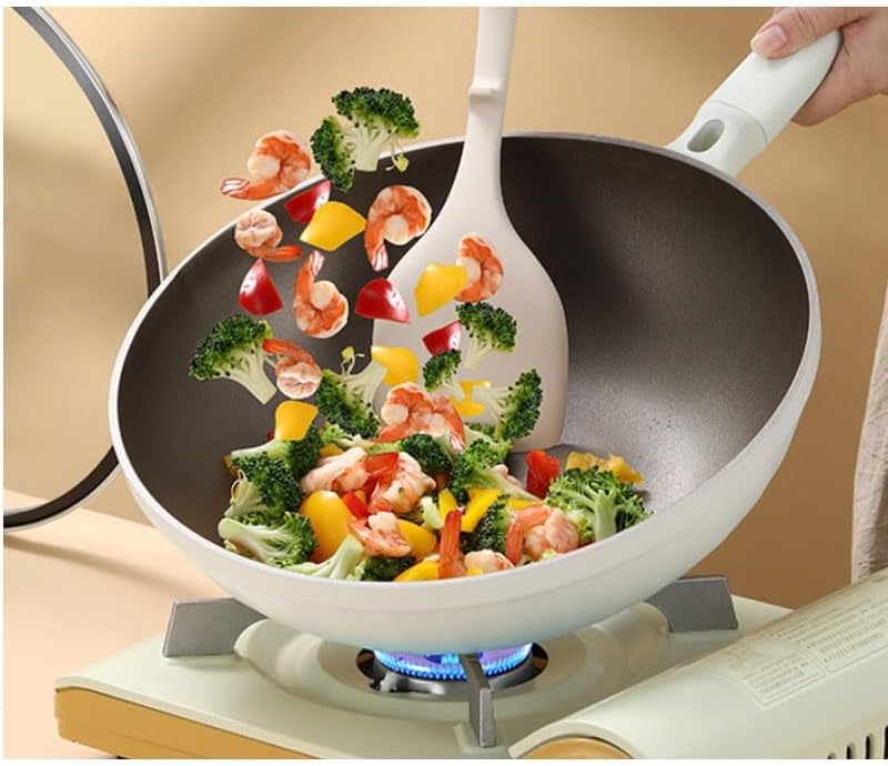 Non Stick Pan Cooking Pot Flat Electromagnetic Stove Gas Dedicated for Use