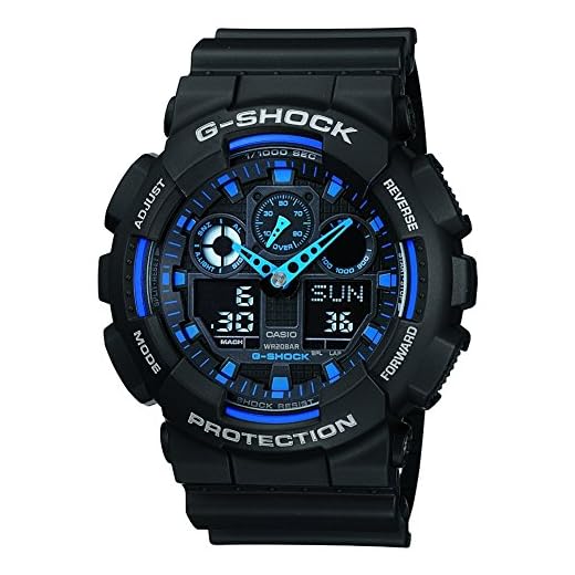 Casio G-SHOCK Reloj Analógico-Digital, 20 BAR, Negro, para Hombre, GA-100-1A2ER