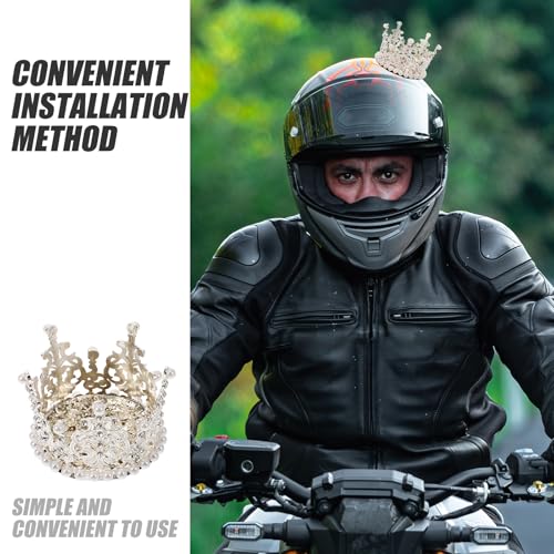 Tiara de perlas y cristales para cascos de moto y esqui 3