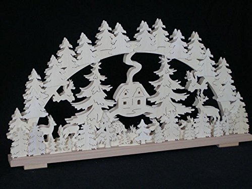 Montagne légère de minerai Rudolphs Schatzkiste, arche bois décoration fenêtre 70cm