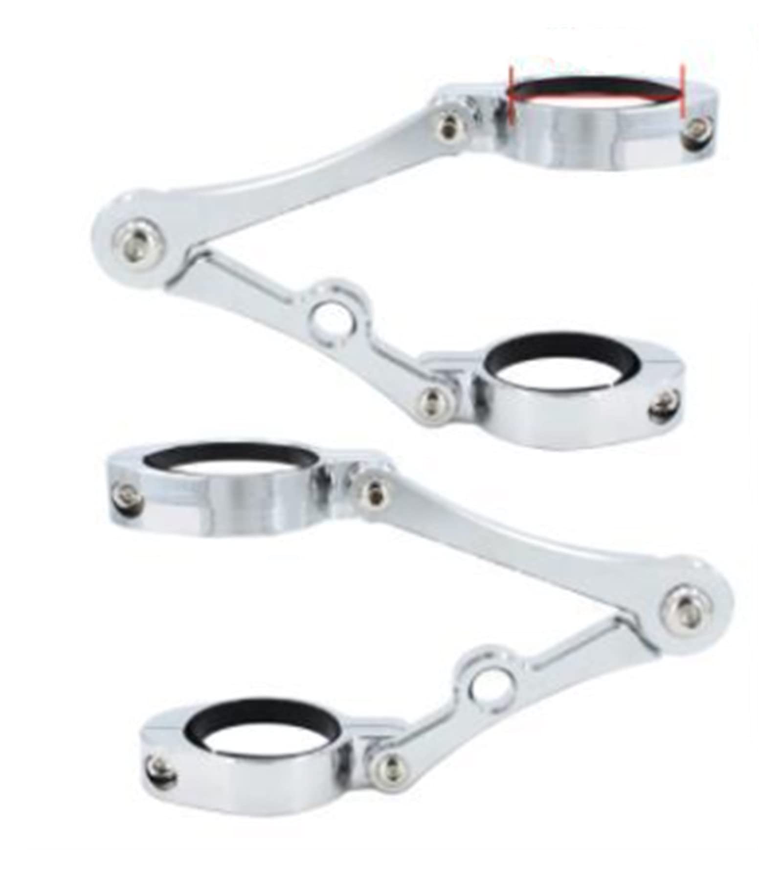 Fixation de phare de moto pour tube de fourche chopper afin de rouler de nuit en toute sécurité