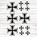 myrockshirt 12 x Aufkleber Eisernes Kreuz Set Bogen 30x20cm Kreuz Bundeswehr Luftwaffe Eisern Kreuz Cross Autoaufkleber Scheibe,Lack,Glas