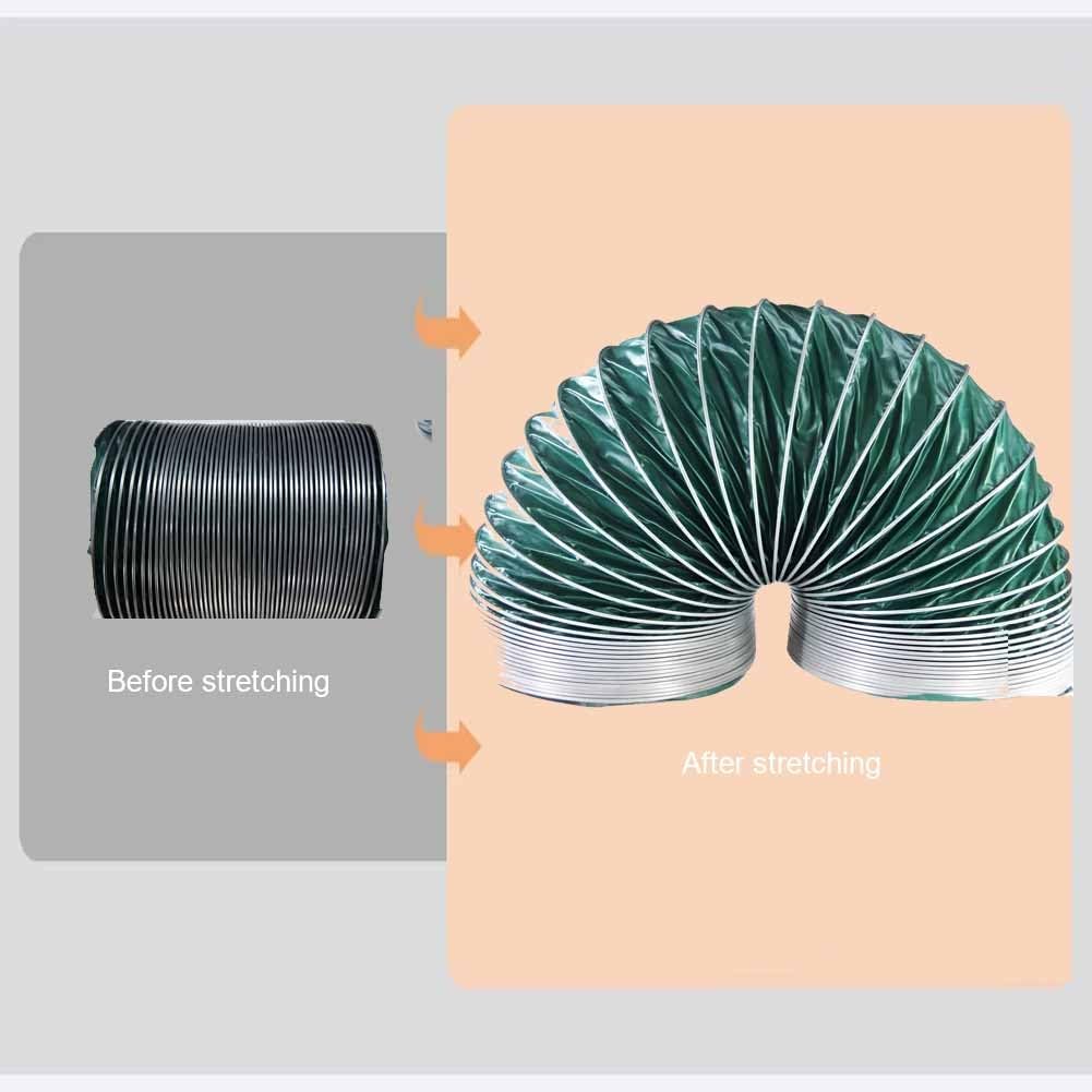 Manguera de conducto de aire flexible ignífuga para ventilación de secadora, 320 mm de diámetro, 5,9 m de longitud, incluye 2 abrazaderas, perfecta para calefacción y refrigeración, eficiencia de