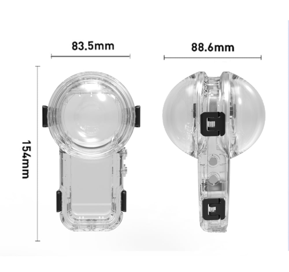 Etui do nurkowania z szybkim odpinaniem Full Stealth do kamery panoramicznej Insta360 X5,60 m, wodoodporne etui ochronne na kamerę akcji, do Insta360 X5 Invisible Dive Case