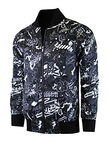 Image of Screenshotbrand Lightweight Hooded Water Resistant Windbreaker - Zip-up Fashion Map Print Rain Jacket