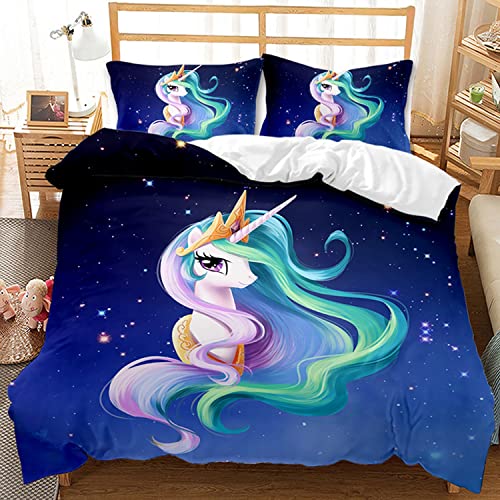 WSNY - Biancheria da letto per bambine, 135 x 200