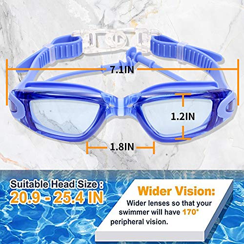 2 Pack Adult Swimming Goggles Swim Goggles No Leaking Anti Fog Uv Protection Swim Glasses Water Goggles… #TOP1