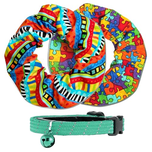 Birdsbesafe® Cat Collar Cover for Birds - Bird Warning Cat Collar, Scientifically Proven to Help Prevent Your Cat from Catching Birds, 2 Covers and 1 Breakaway Collar Included