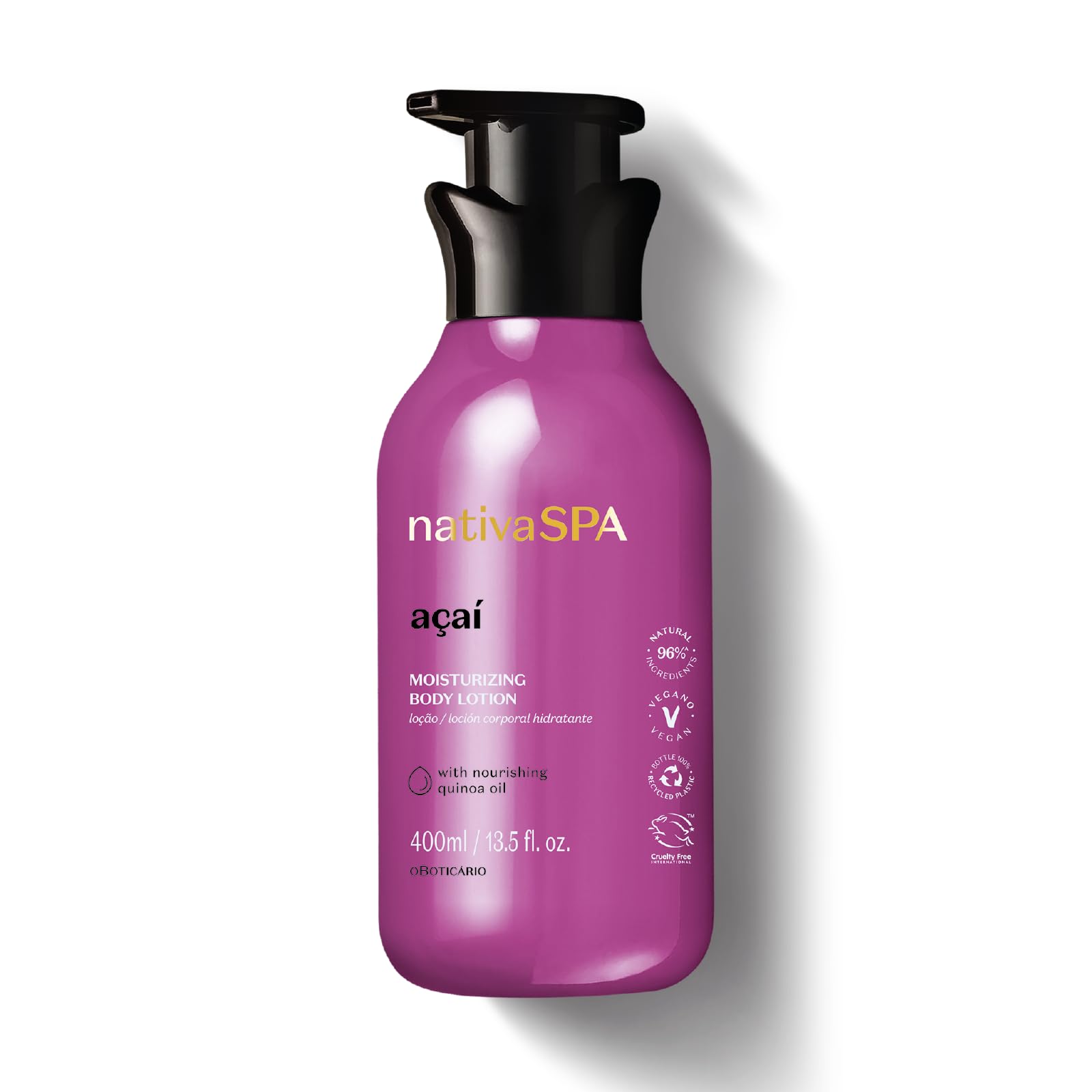 O Boticário Native SPA Açaí Coffret Prezent Zestaw Do Pielęgnacji Skóry z 2 Produktami W Pudełku | Krem Nawilżający Do Ciała 400ml i Mgiełka do Ciała Spray 200ml