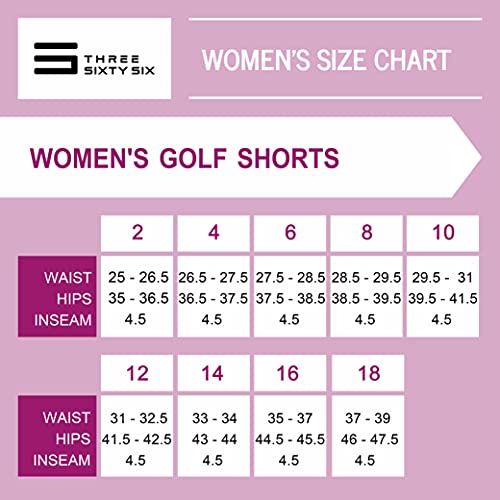 Three Sixty Six Womens Golf Shorts 4 ½ Inch Inseam - Quick Dry Active Shorts With Pockets, Athletic And Breathable Silver Grey #TOP5