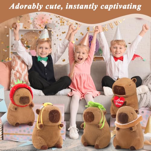 SHINUOER Cute Capibara Plush, Stuffed Animal with Red Heart 9 Inch — view 4