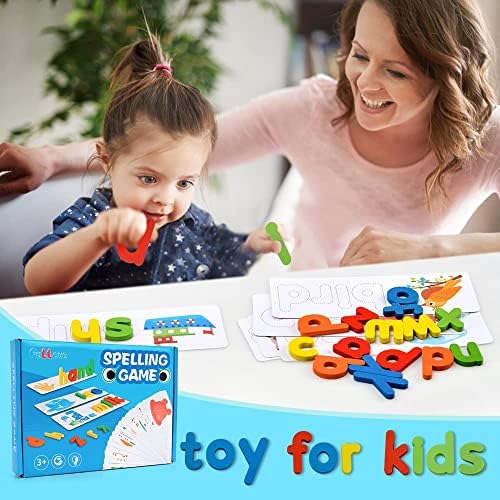 Toddlers Preschool Learning Toys for Girls Boys Age 3 4, Kid Alphabet Spell Educational Game Toy for 3-4 Year Old Girl Boy Baby Birthday Gift Kindergarten Sight Word Letter Puzzle Toys for Girl Boy 2 51cmIjyF6PL. AC