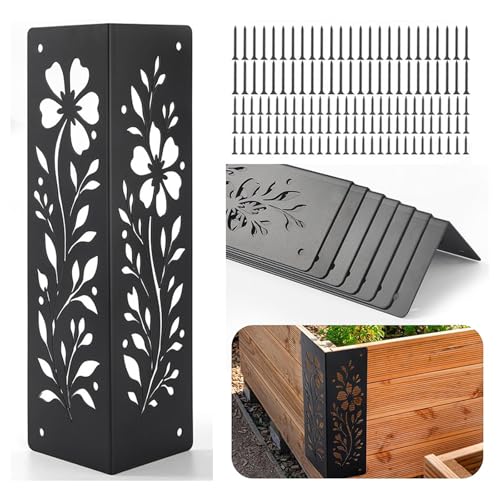 Supports d'angle en métal Bbracket pour bac à fleurs et potager en bois - 6
