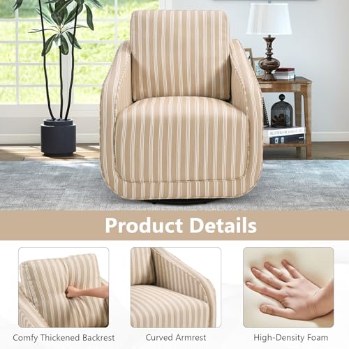 Sillón Plegable Ergonómico Rayas Marrón miniatura 3