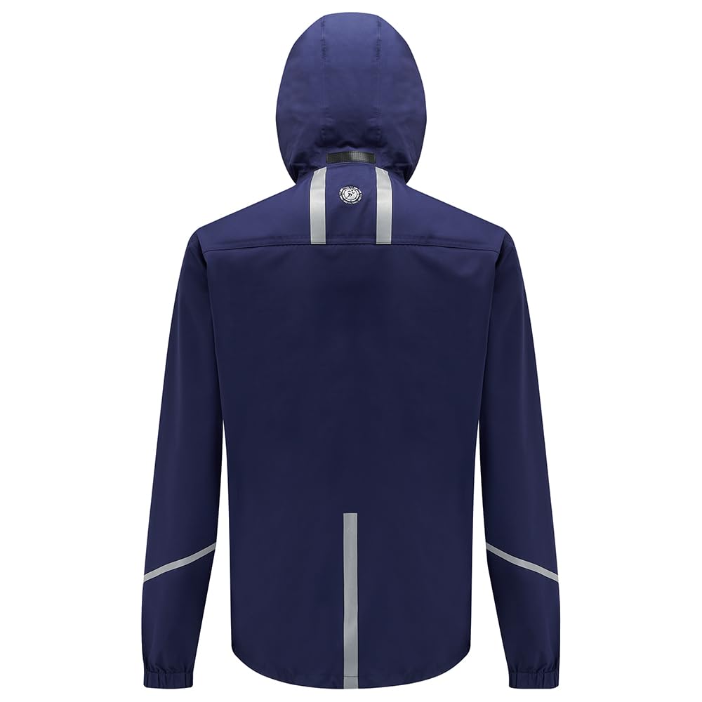 Time To Run Imperméable Veste de Course a Pied pour Homme avec Poches - Légère Coupe-Vent Respirant - Idéal pour l'exercice et Le Jogging - de