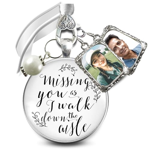 Bouquet Photo Charm For Wedding Day Memory Missing You As