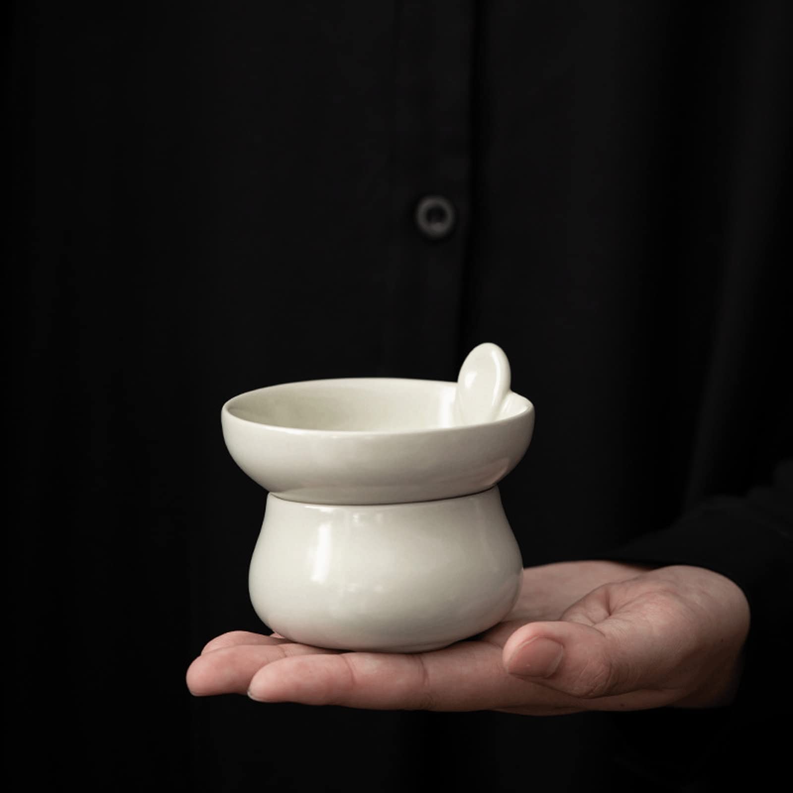 Sitko do herbaty ceramiczny nieszczelny filtr do herbaty domowy kreatywny filtr pozostałości herbaty parzenie herbaty filtr do zaparzania herbaty lejek do herbaty
