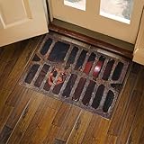 Kiuiom Felpudo De Terror, Felpudo de Halloween,Felpudo de Terror Divertido,3D Terror Impresión Halloween Payaso Puerta Mat,Alfombras de área Ideales para el hogar y decoración de Halloween,40 x 60 cm